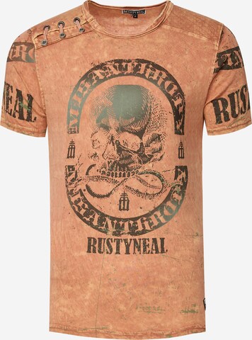 Rusty Neal Shirt in Oranje: voorkant