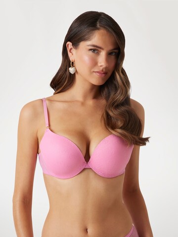 GUESS Push-up BH 'Nora' in Pink: Vorderseite