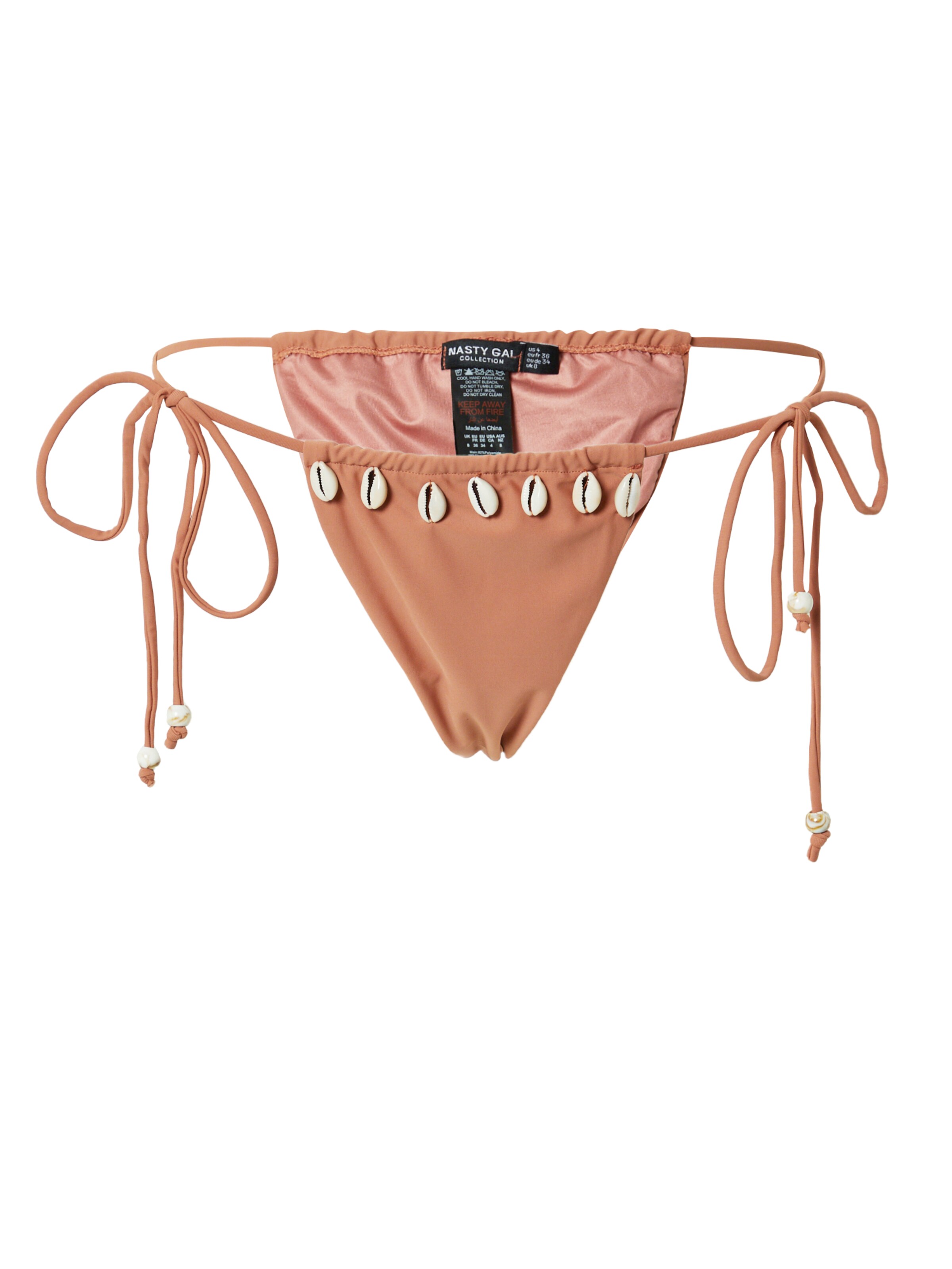 Bas de bikini Nasty Gal en marron : devant
