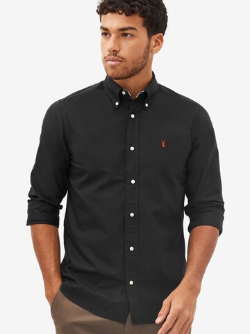 Next Slim Fit Hemd in Schwarz: Vorderseite
