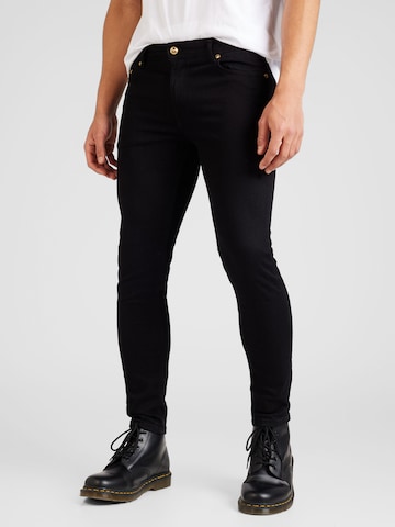 Slimfit Jeans de la Versace Jeans Couture pe negru: față