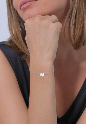 Bracelet 'Kleeblatt' Elli DIAMONDS en argent : devant