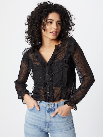 Miss Selfridge Blouse in Black: front