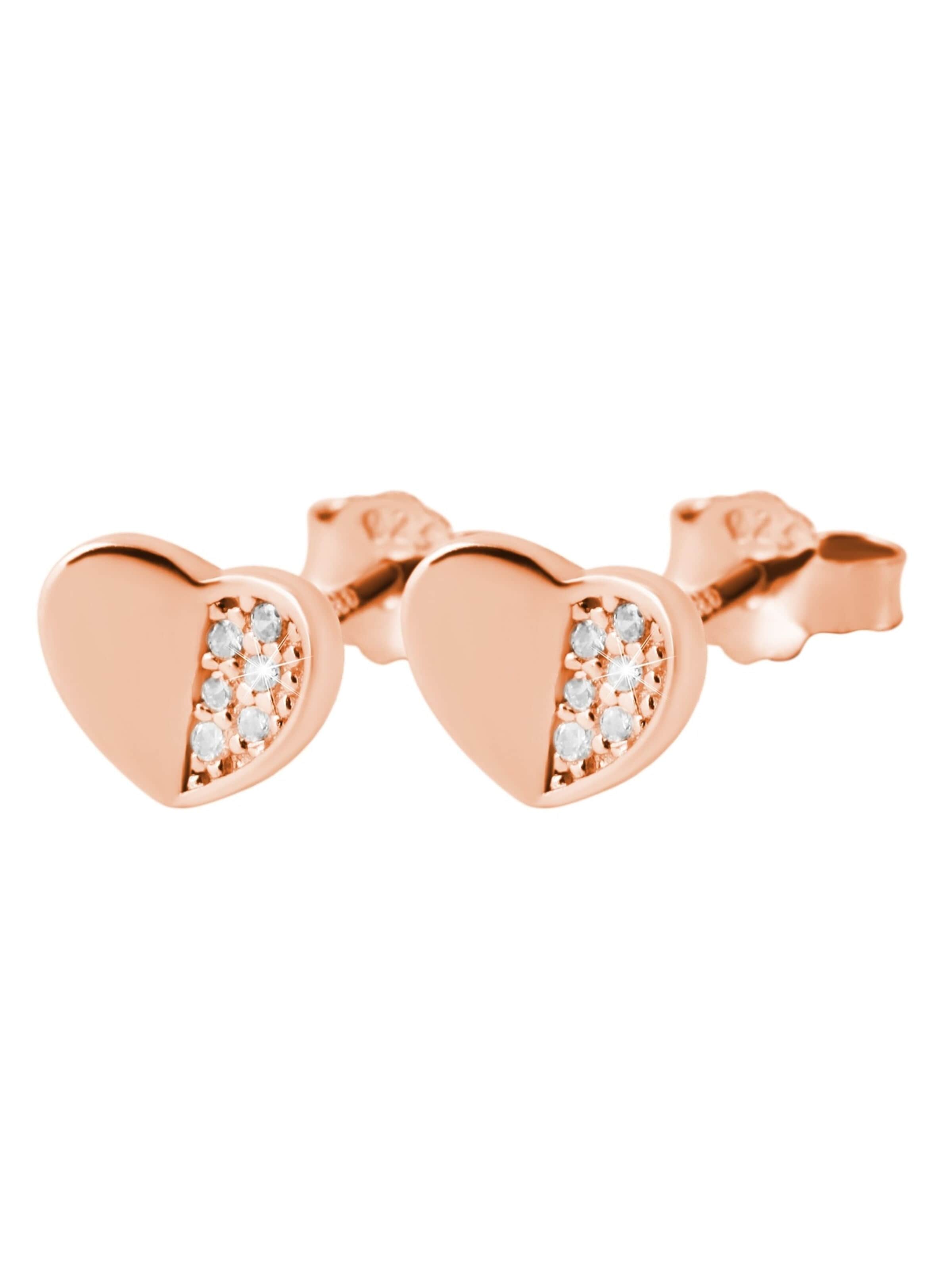 Akzent Earrings '"Heidi" aus 925 Sterlingsilber, rhodiniert, langlebig' in Gold