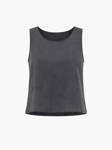 AmourLinen Top 'Lucia'‌ in Grau: Vorderseite