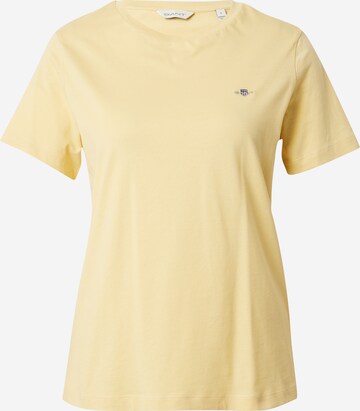 T-shirt GANT en jaune : devant