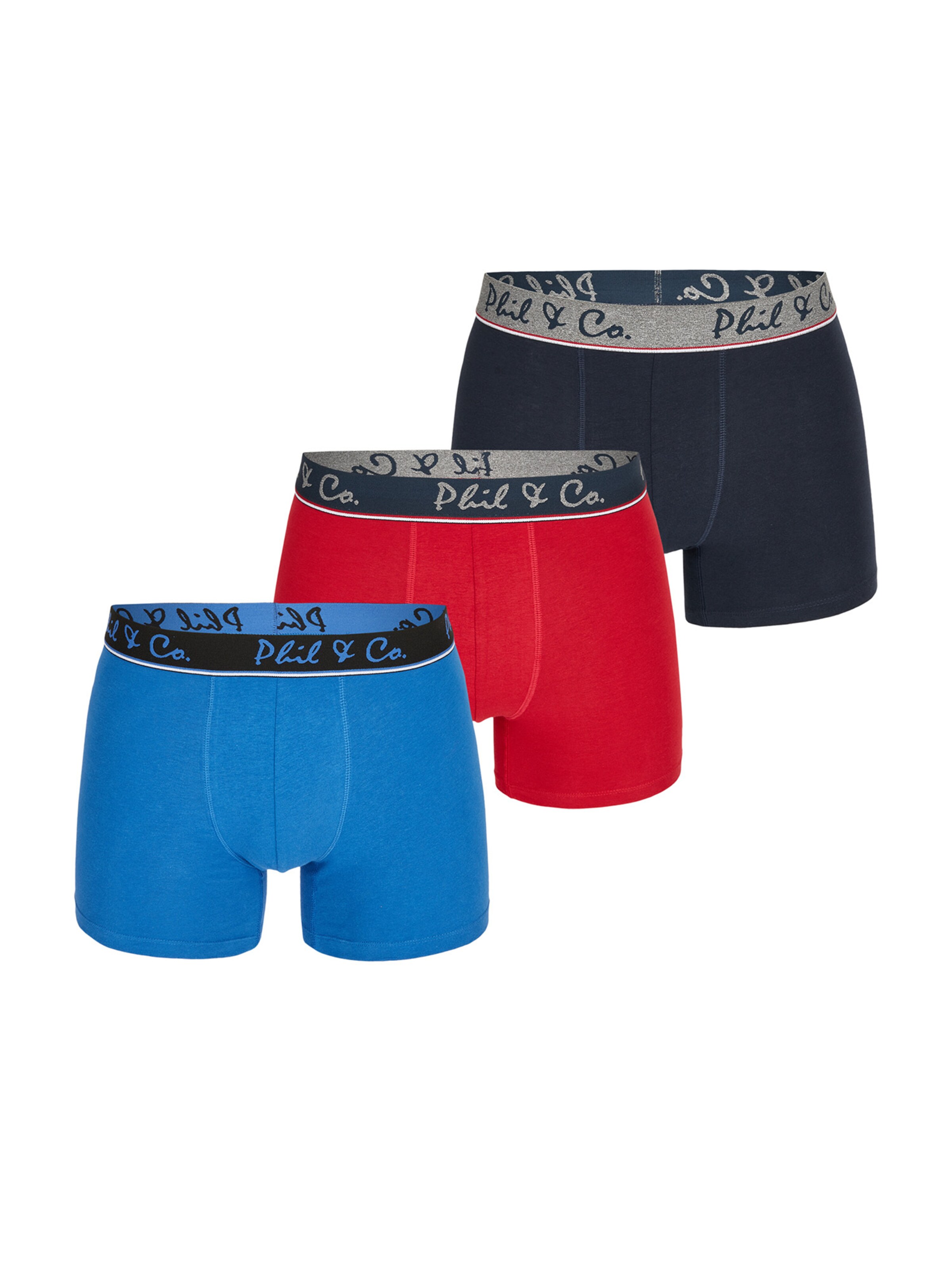Phil & Co. Berlin Retro Boxer ' Jersey Core ' in Blau: Vorderseite