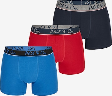 Phil & Co. Berlin Boxer shorts ' Jersey Core ' in Blue: front