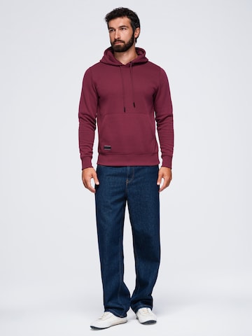 Sweat-shirt Ombre en rouge
