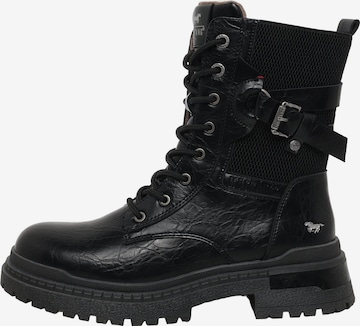 Botine de la MUSTANG pe negru: față