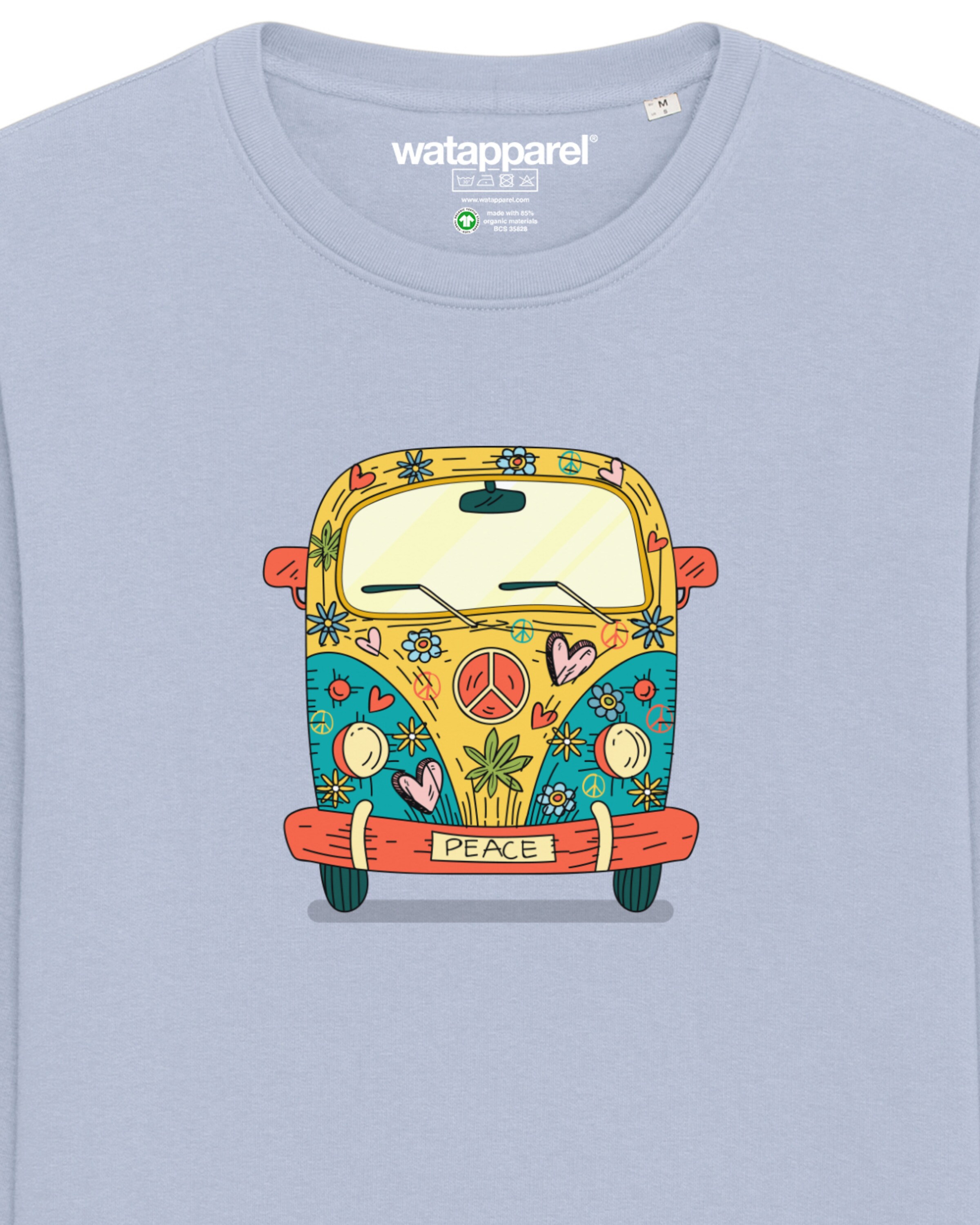 Felpa ' Hippies Bus ' di Watapparel in blu