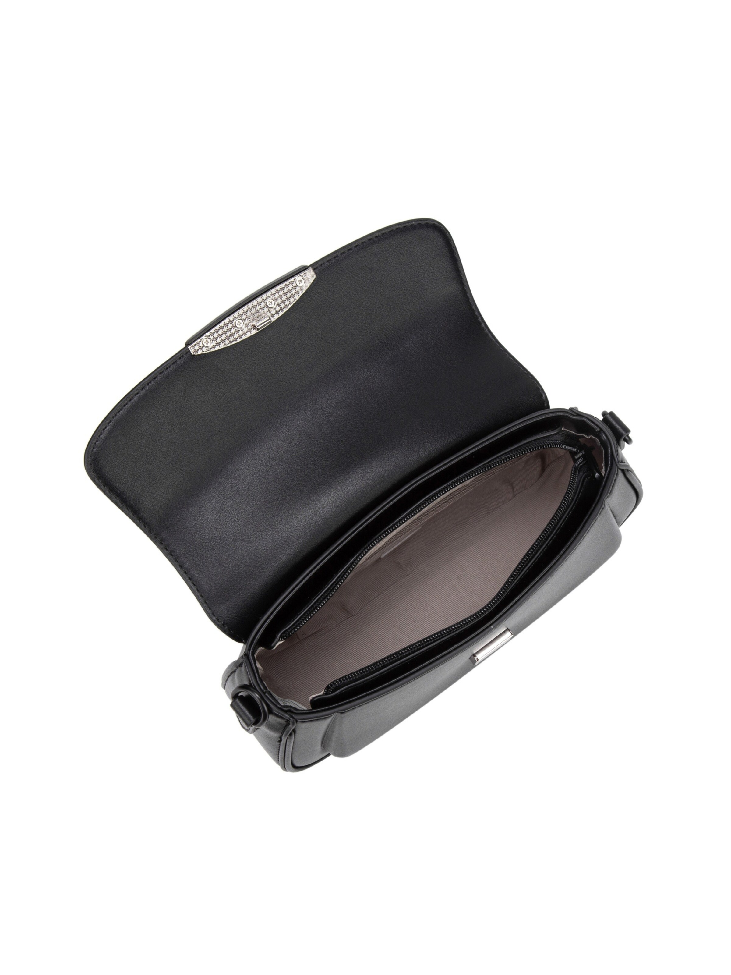 Borsa a spalla 'Borsa a Spalla Baguette David Jones Ecopelle con Chiusura Magnetica' di David Jones in nero