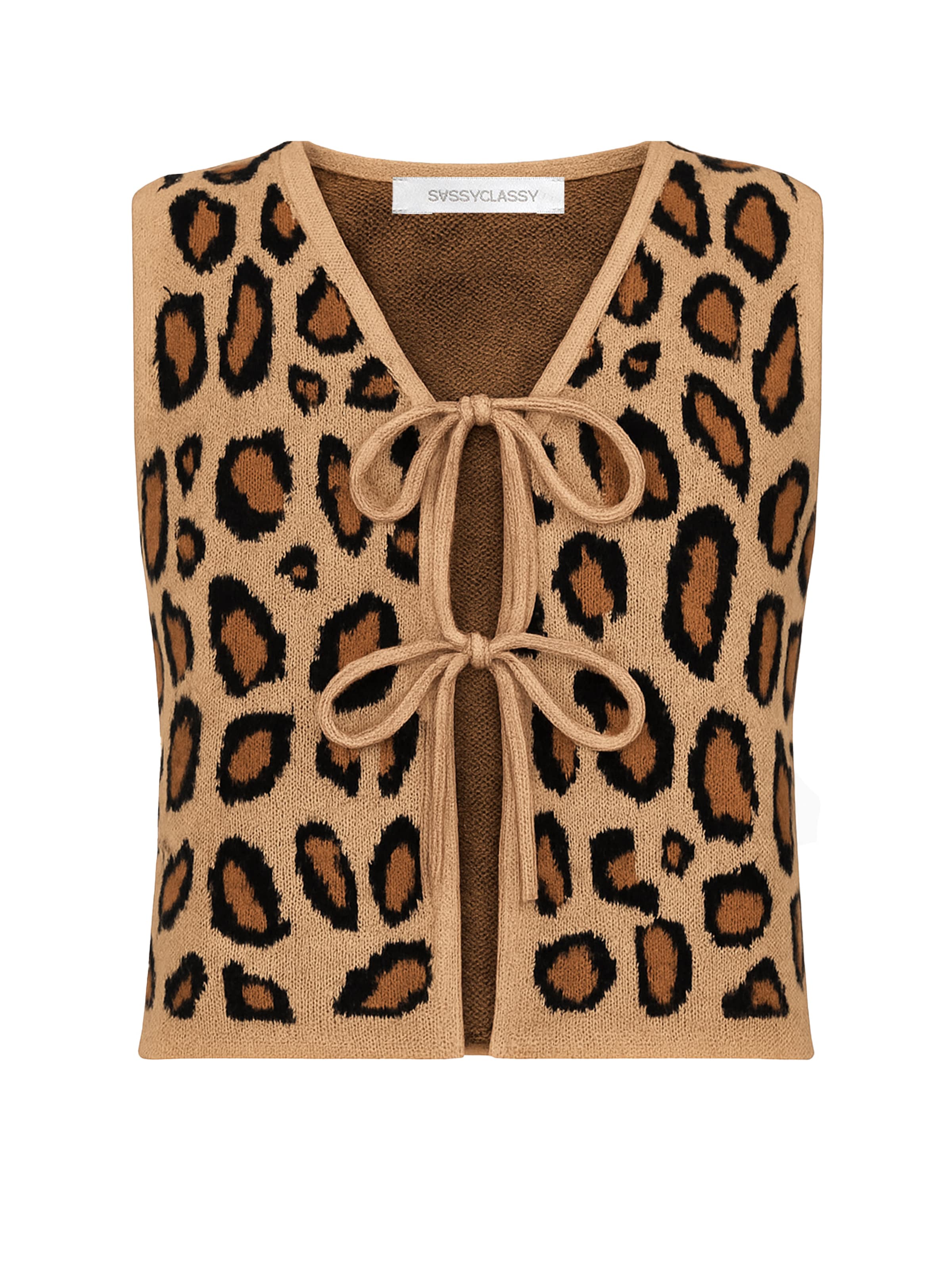 SASSYCLASSY Vest in Beige: front