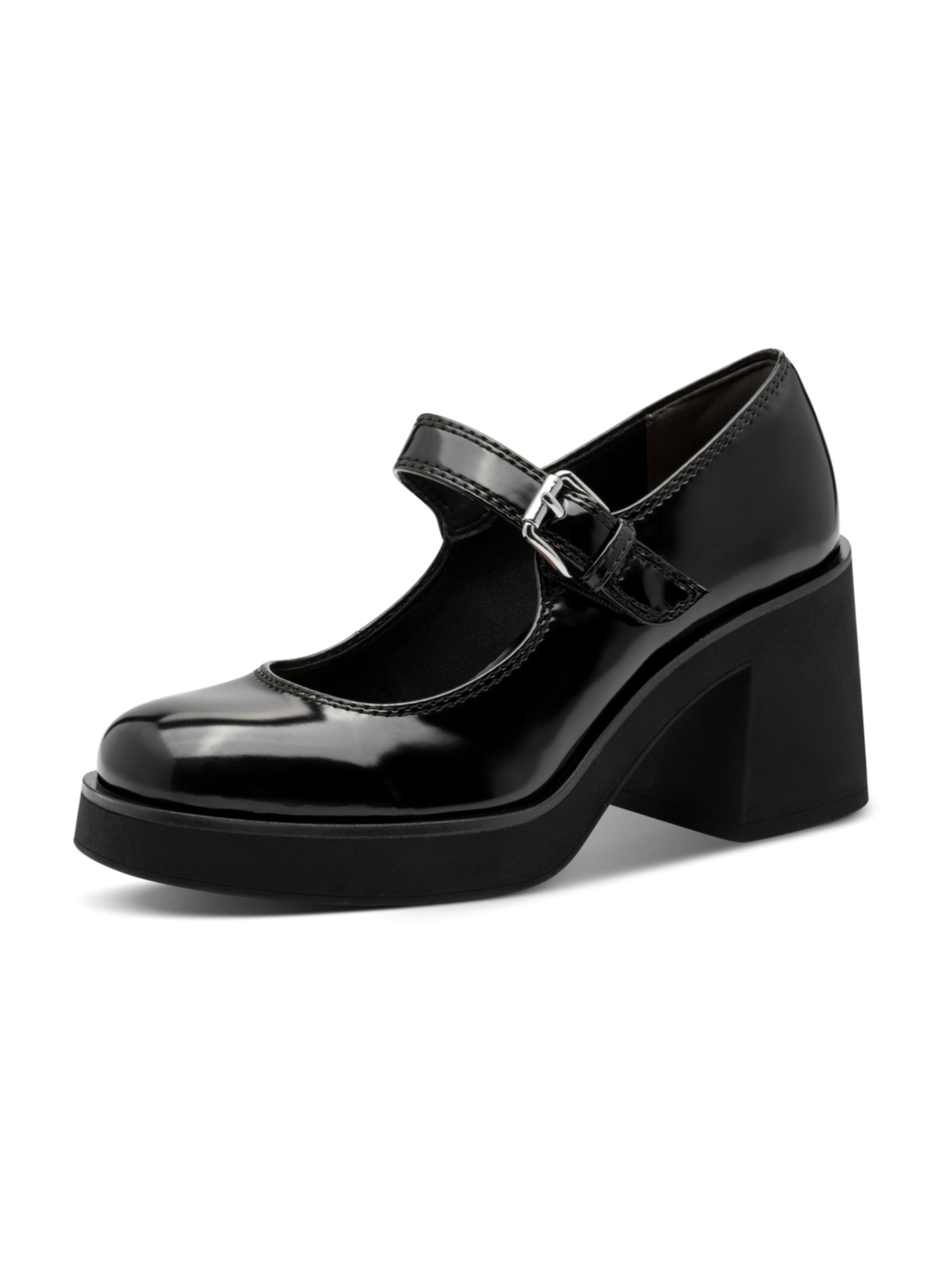 Tamaris Официални дамски обувки в черно: отпред