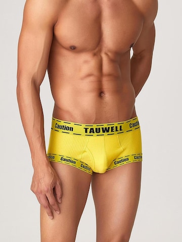 TAUWELL Boxer shorts 'Caution' in Yellow: front