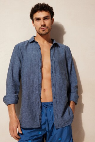 INTIMISSIMI Regular fit Button Up Shirt in Blue