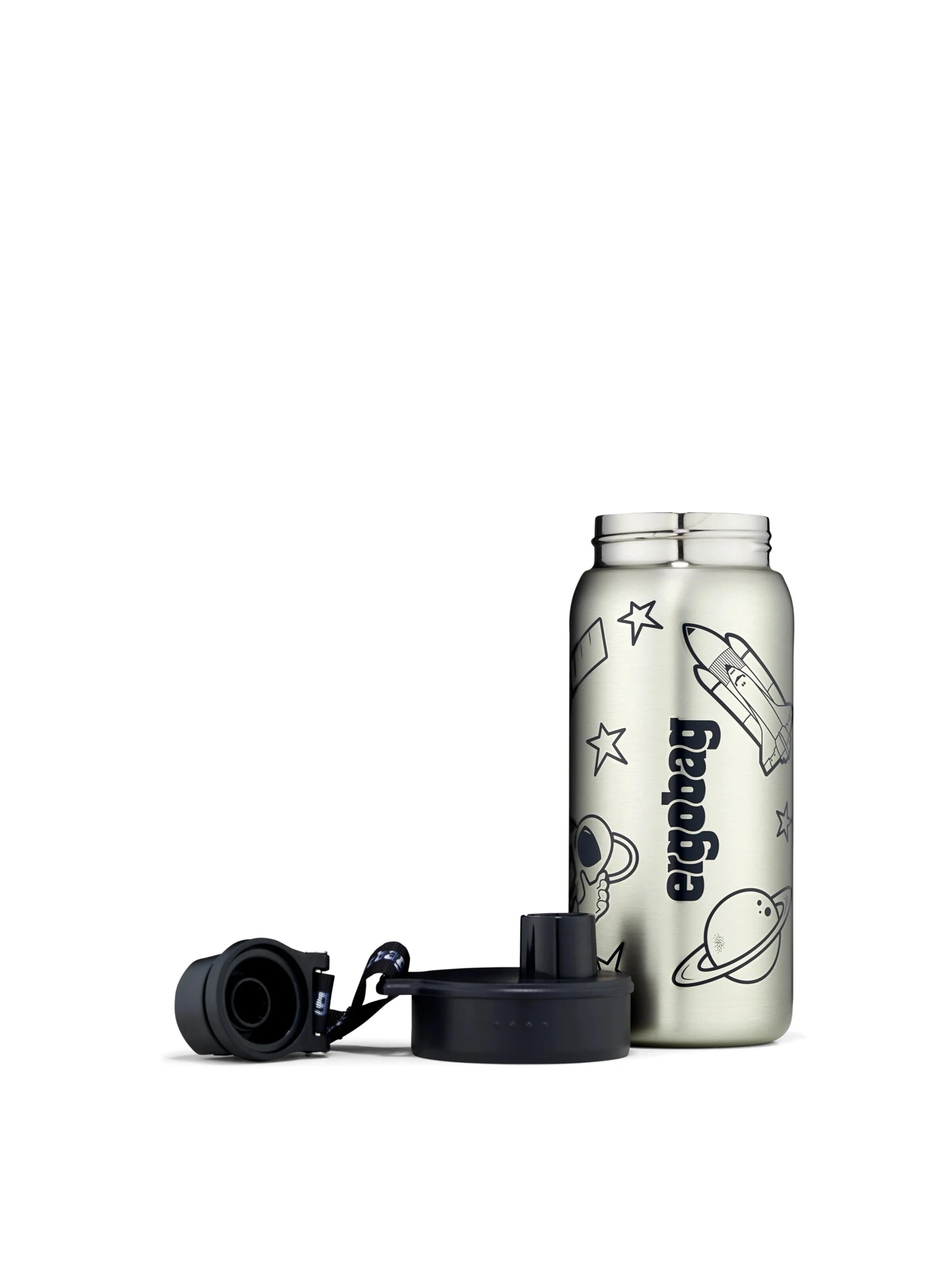 ergobag Trinkflasche 'Trinkflasche Edelstahl Trinkflasche'‌‌‌‌‌‌‌ in Schwarz