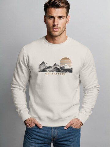 Neverless Sweatshirt 'Mountain' in Beige