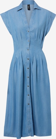 marc cain denim dress Denim mini dress with stand-up collar