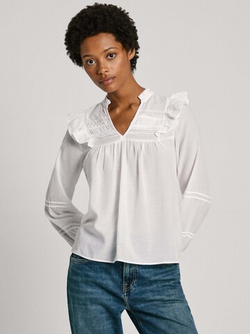 Pepe Jeans Blouse 'LORELY' in Wit: voorkant