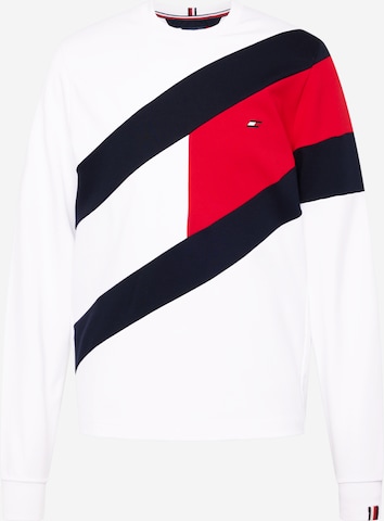 Tommy Hilfiger Sport Μπλούζα φούτερ σε λευκό: μπροστά