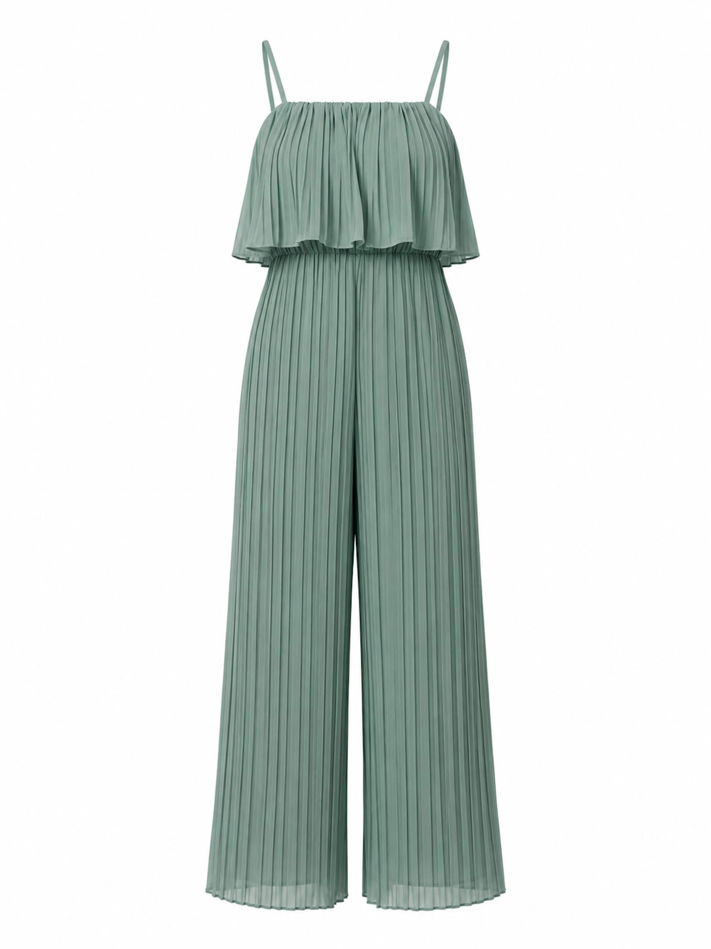 Worldclassca Jumpsuit 'Jumpsui Kleid Plissee Einteiler Overall Sommer'‌‌‌‌‌ in S-L in grün, Produktansicht