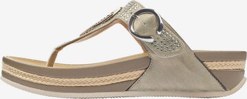 Rieker T-Bar Sandals in Grey