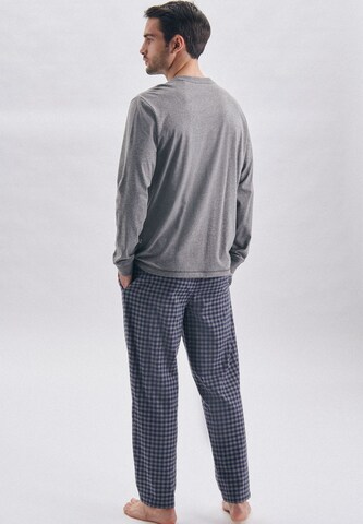 SEIDENSTICKER Pyjama 'Schwarze Rose' in Grau