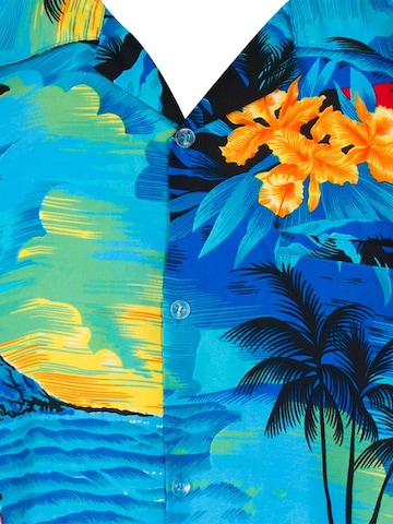 King Kameha Shirt 'Surf' in Blauw