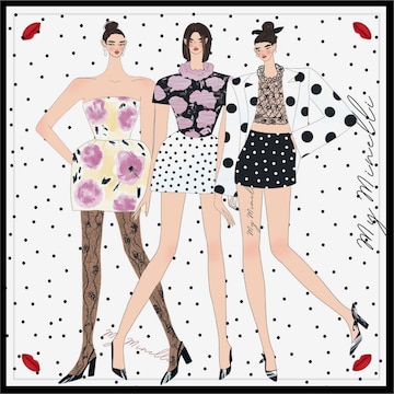 Foulard 'Modemoiselle 100% Slk & Fashion' My Minelli en mélange de couleurs : devant
