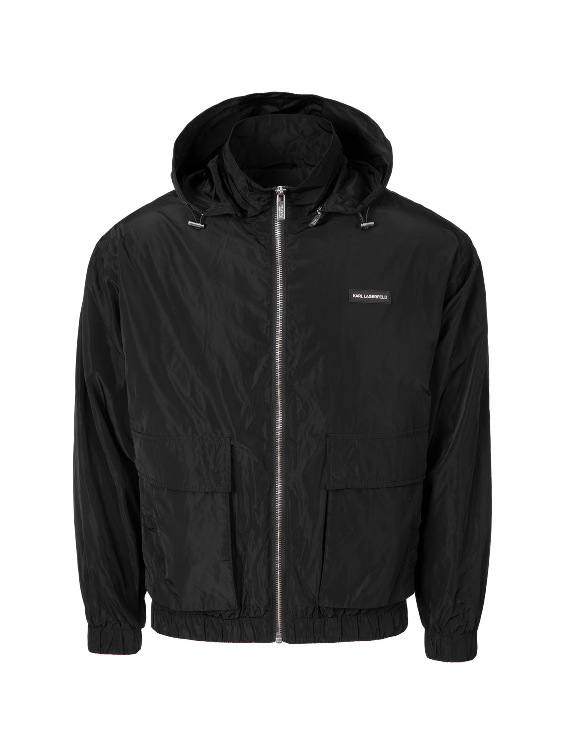 Karl Lagerfeld - Chaqueta de entretiempo en negro: frente