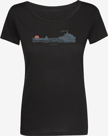 GREENBOMB Shirt ' Nature Lighthouse ' in Black: front