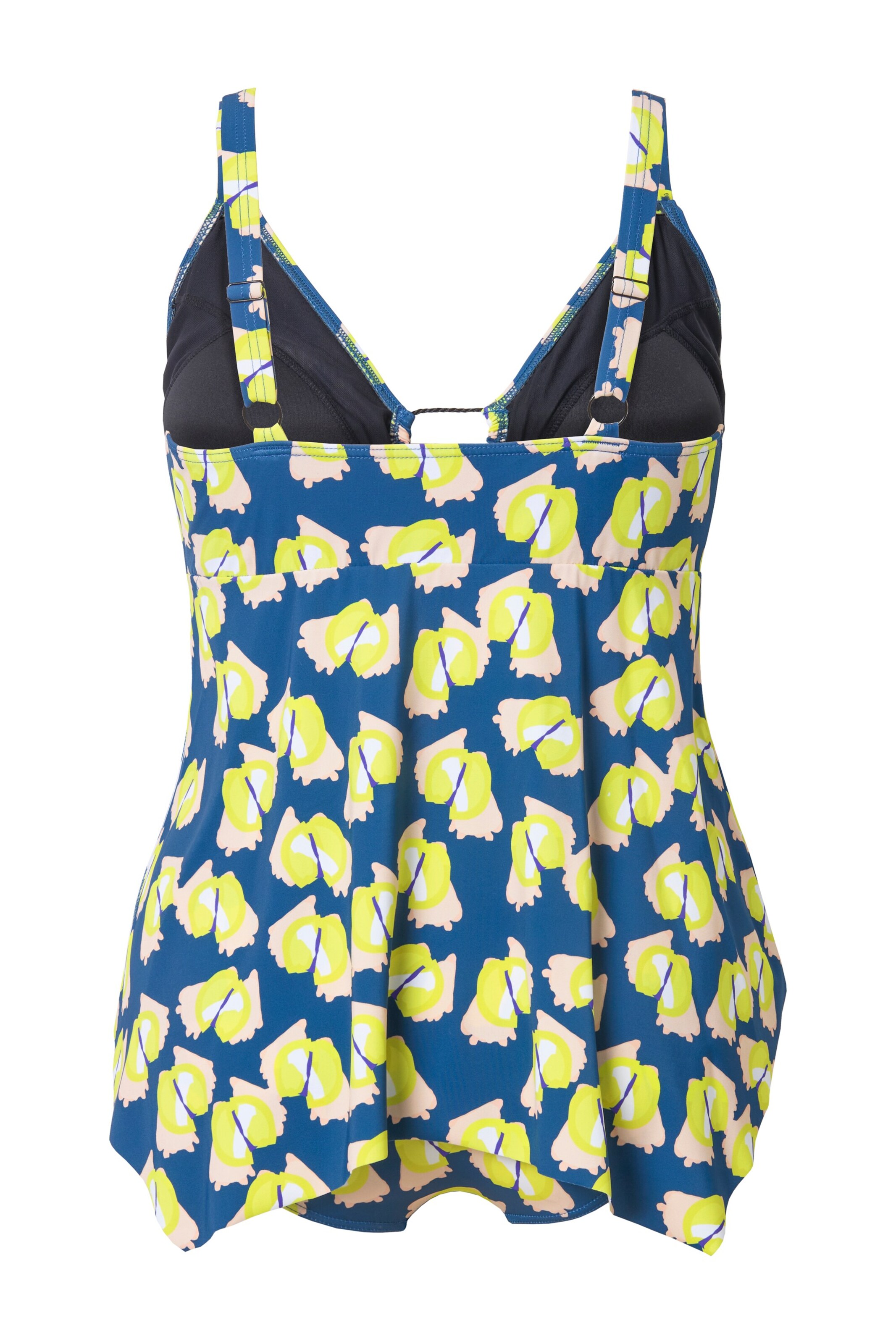 Ulla Popken Triangel Badeanzugkleid in Blau