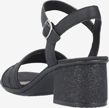 Rieker Strap Sandals '64653' in Black