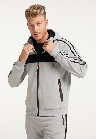 Mo SPORTS Sweat jacket in Grey: front
