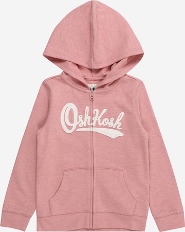 OshKosh - Sudadera con cremallera en rosa: frente