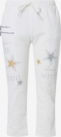 Angel of Style Regular Trousers in White: front