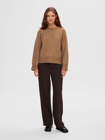 SELECTED FEMME Sweater 'RENA' in Brown