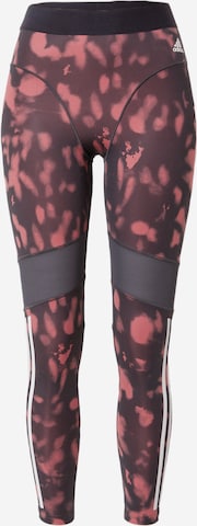 Skinny Pantalon de sport 'Hyperglam Printed' ADIDAS SPORTSWEAR en rouge : devant