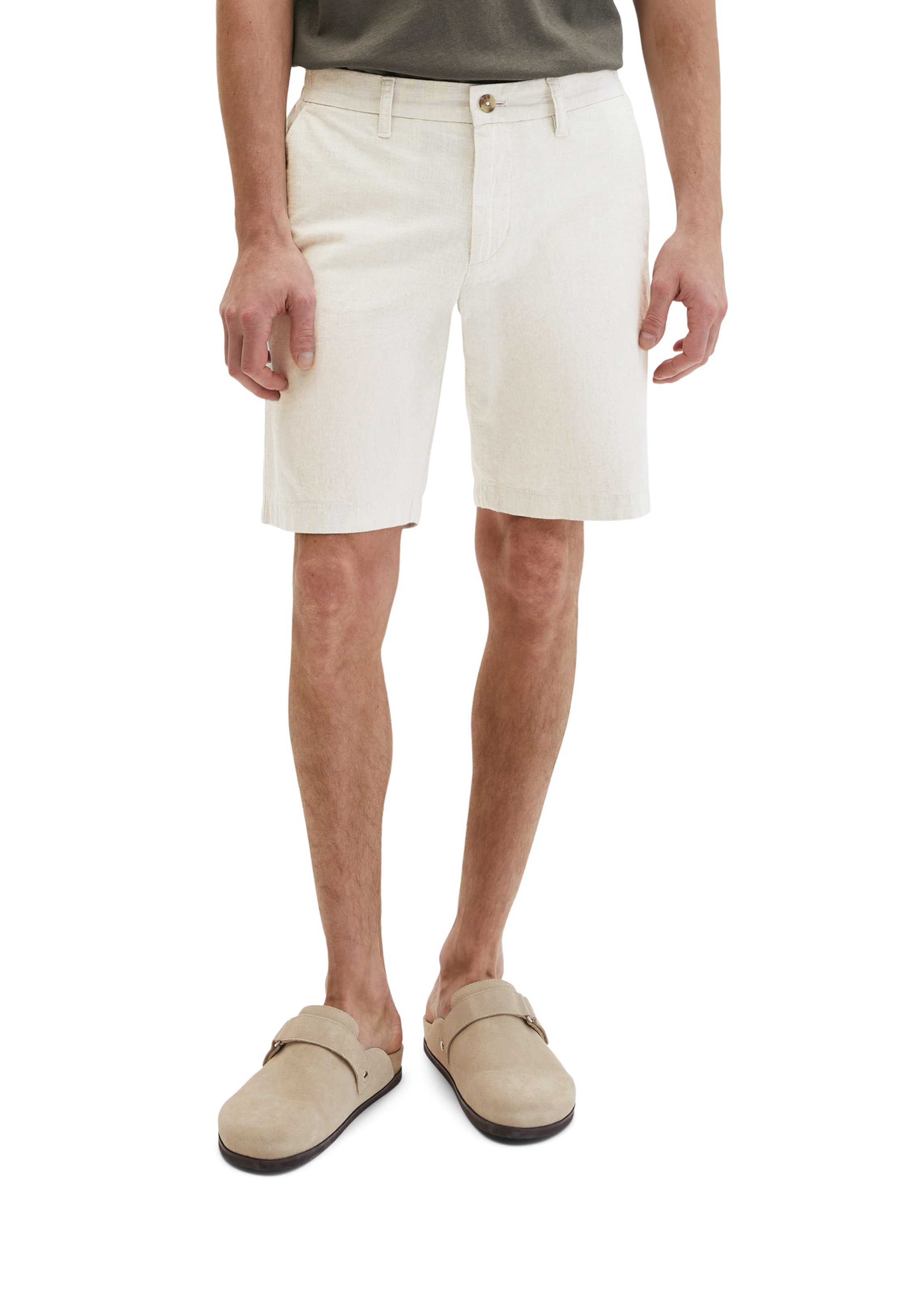 Marc O'Polo Slimfit Broek in Beige: voorkant