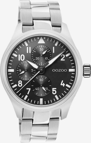 OOZOO Analog Watch in Silver: front