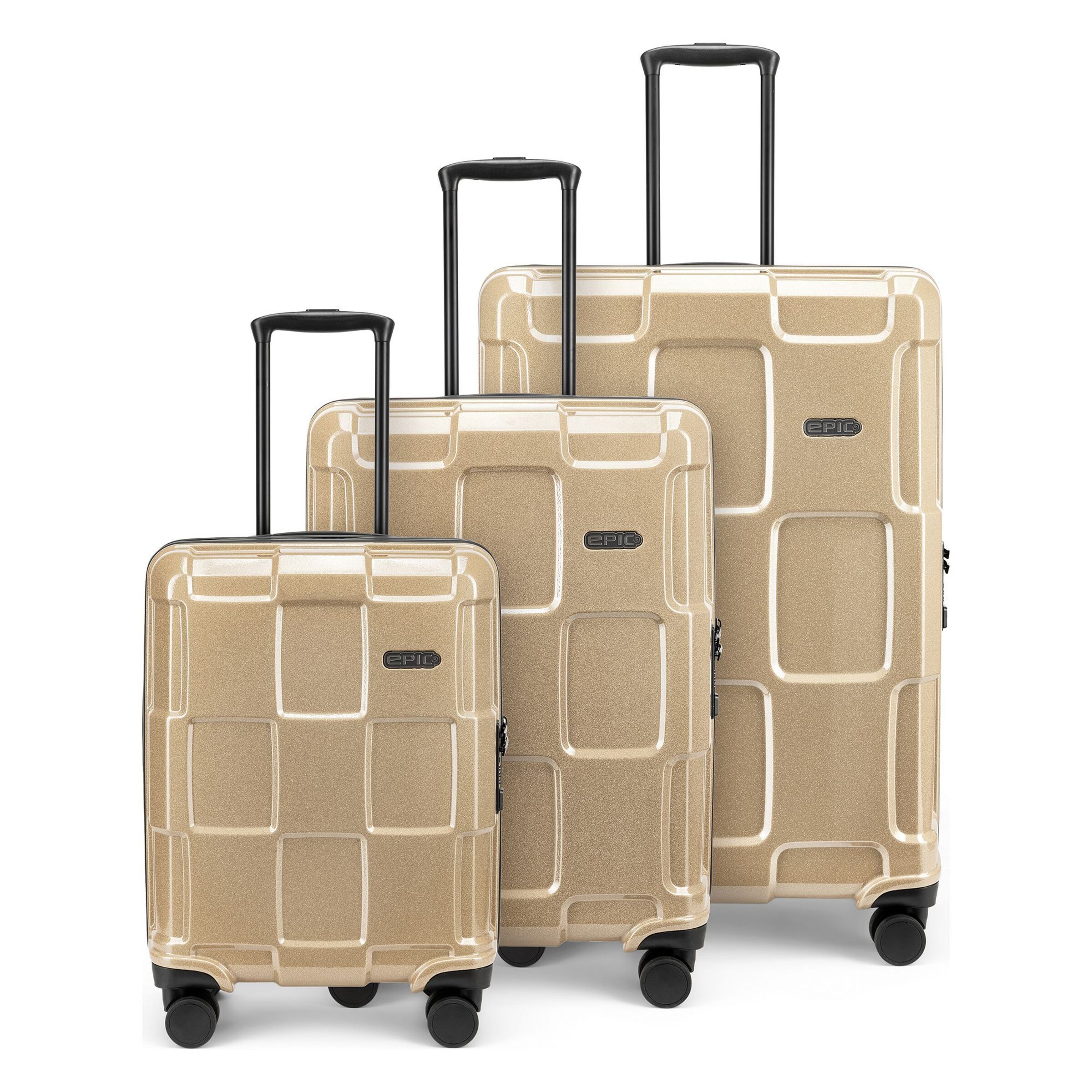 Epic Suitcase set 'Crate' in Gold: front