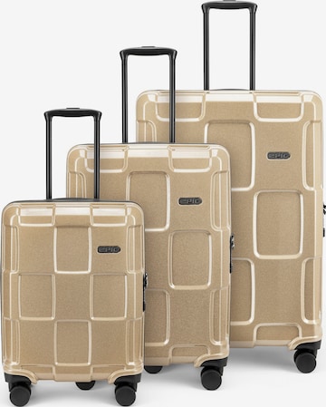 Set di valigie 'Crate' di Epic in oro: frontale