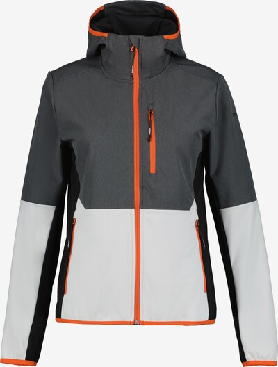 ICEPEAK Casaco outdoor 'Dowling' em cinzento escuro / laranja / preto / branco, Vista do produto