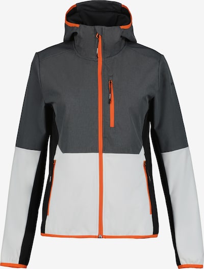ICEPEAK Outdoor jakna 'Dowling' u tamo siva / narančasta / crna / bijela, Pregled proizvoda