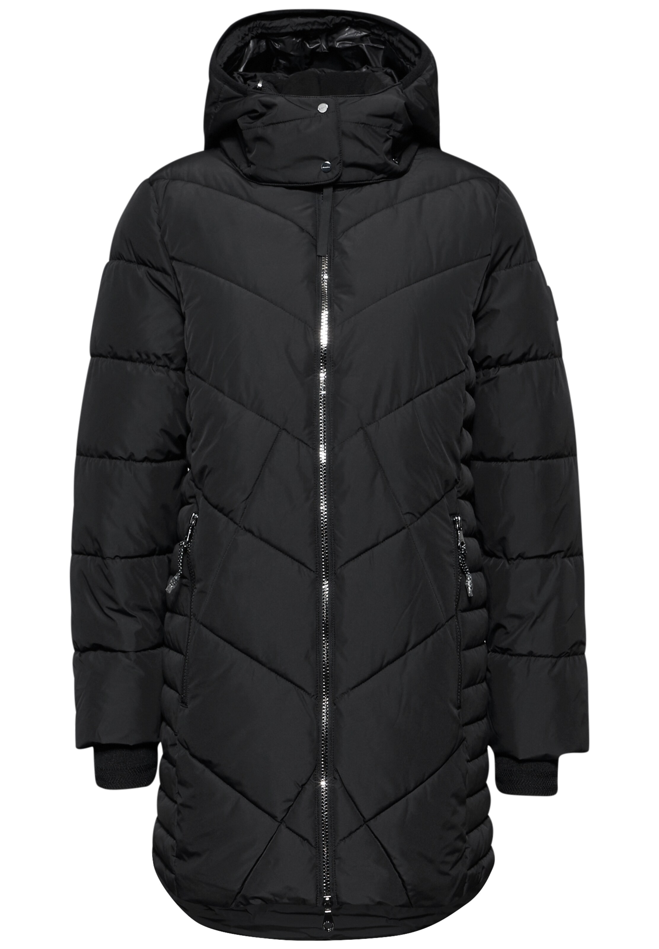 STREET ONE Winter Jacket in Black: front