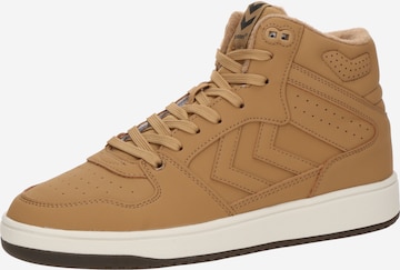 Hummel Високи маратонки 'Power Play' в кафяво: отпред