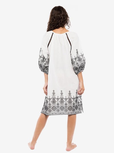 Pink Label Ljetna haljina 'BEACHWEAR EMBROIDERY BLACK' veličine 36 u bijela, Pregled proizvoda