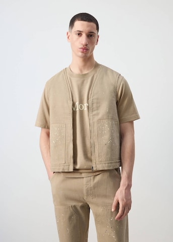 MANGO MAN Vest 'Want' in Beige: front