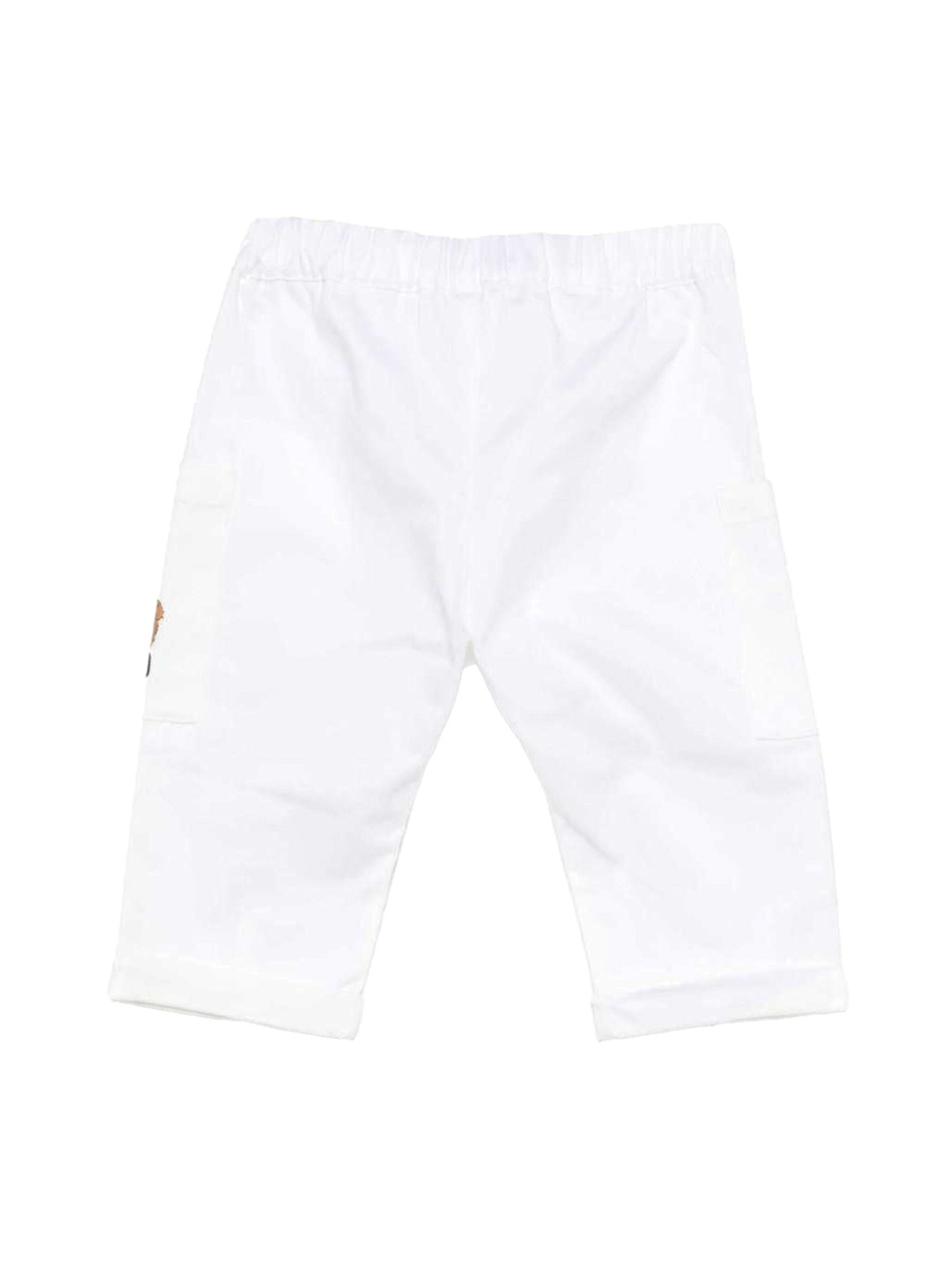 Regular Pantalon 'Pantalone bianco per neonato' MOSCHINO en blanc